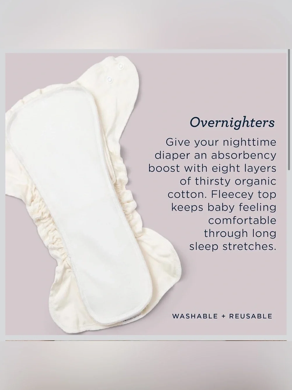 Esembly Overnighters Cloth Diaper Inserts-4 Pack (NEW)